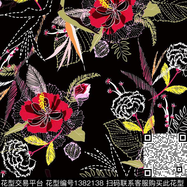 佩斯利花卉大牌风传统印花华亿平台下载（图片编号: 1382138） - 瓦栏（Walan）