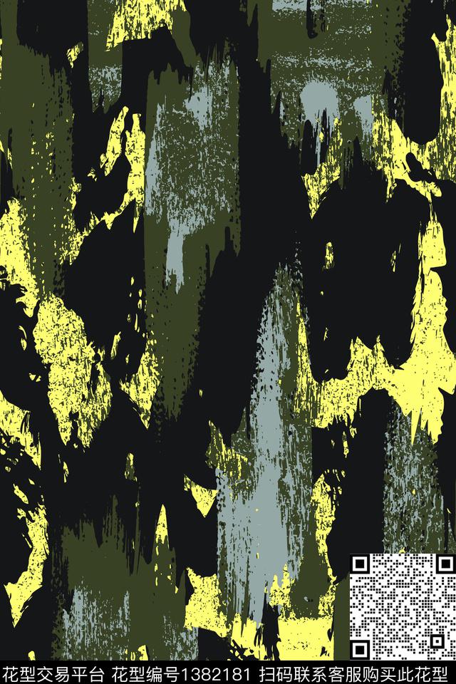 几何男装满版花迷彩传统印花华亿平台下载（图片编号: 1382181） - 瓦栏（Walan）