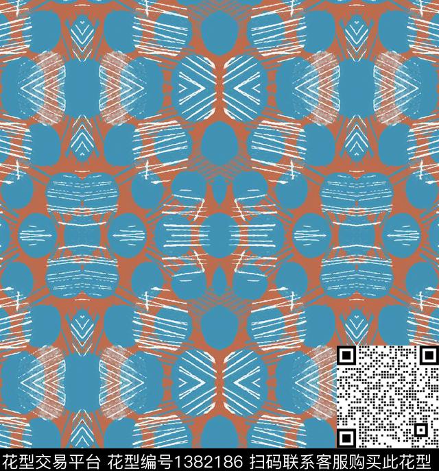 几何时尚颜色数码印花华亿平台下载（图片编号: 1382186） - 瓦栏（Walan）
