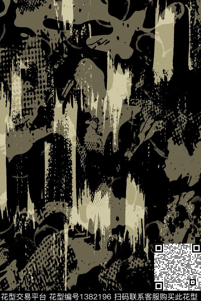 几何男装满版花迷彩传统印花华亿平台下载（图片编号: 1382196） - 瓦栏（Walan）