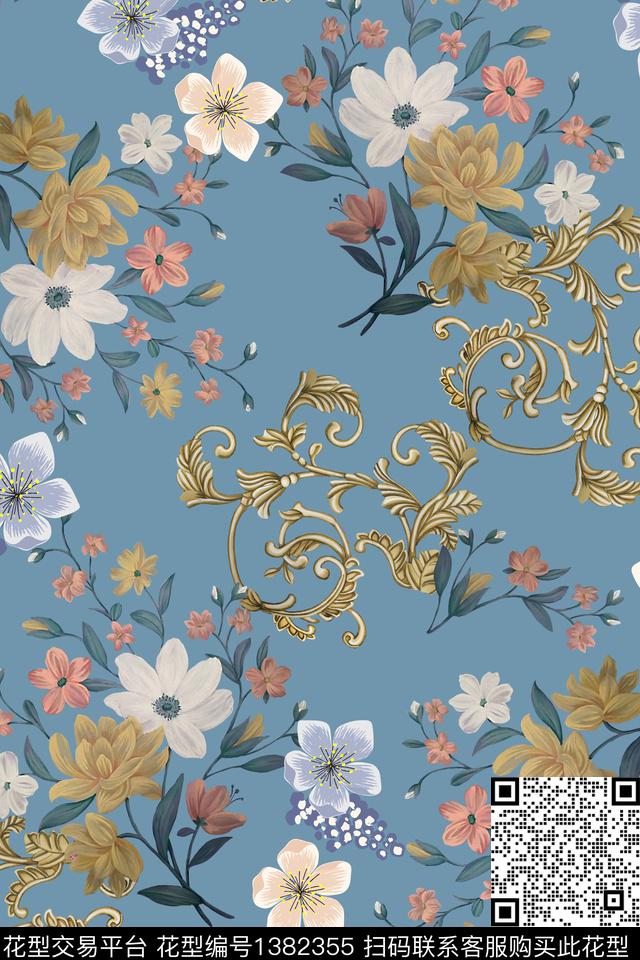 真丝纯色底大牌分风华亿平台数码印花华亿平台下载（图片编号: 1382355） - 瓦栏（Walan）