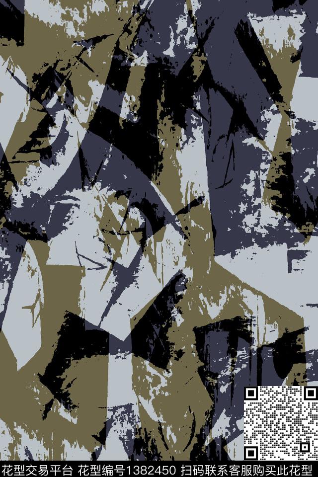 肌理男装抽象传统印花华亿平台下载（图片编号: 1382450） - 瓦栏（Walan）
