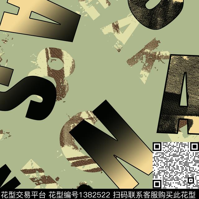 几何字母抽象男装传统印花华亿平台下载（图片编号: 1382522） - 瓦栏（Walan）