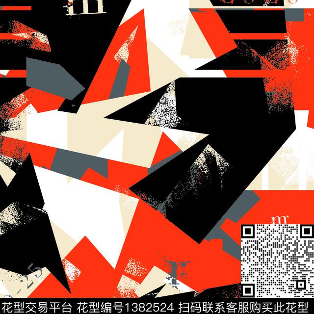 几何纸印花抽象男装传统印花华亿平台下载（图片编号: 1382524） - 瓦栏（Walan）