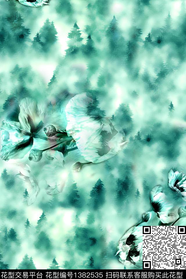 扎染华亿平台旗袍香云纱数码印花华亿平台下载（图片编号: 1382535） - 瓦栏（Walan）