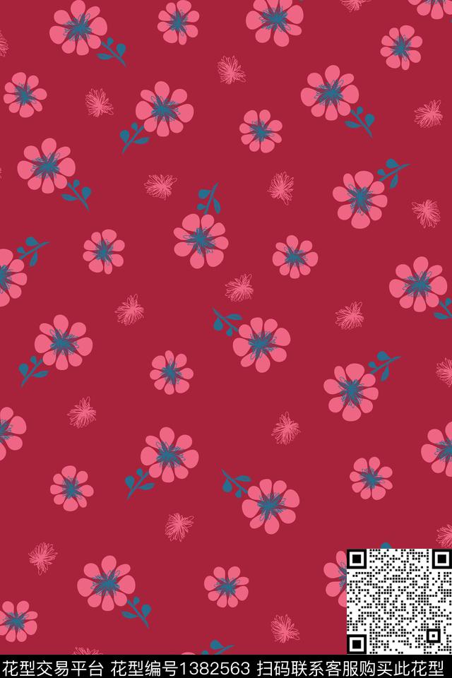 花卉花瓣大牌风数码印花华亿平台下载（图片编号: 1382563） - 瓦栏（Walan）