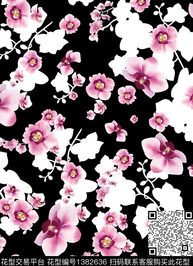 花卉大牌风小碎花数码印花华亿平台下载（图片编号: 1382636） - 瓦栏（Walan）