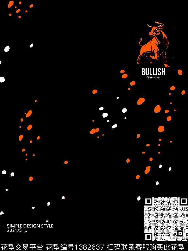 简约字母动物数码印花华亿平台下载（图片编号: 1382637） - 瓦栏（Walan）