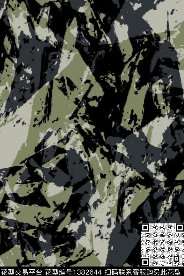 肌理男装抽象传统印花华亿平台下载（图片编号: 1382644） - 瓦栏（Walan）