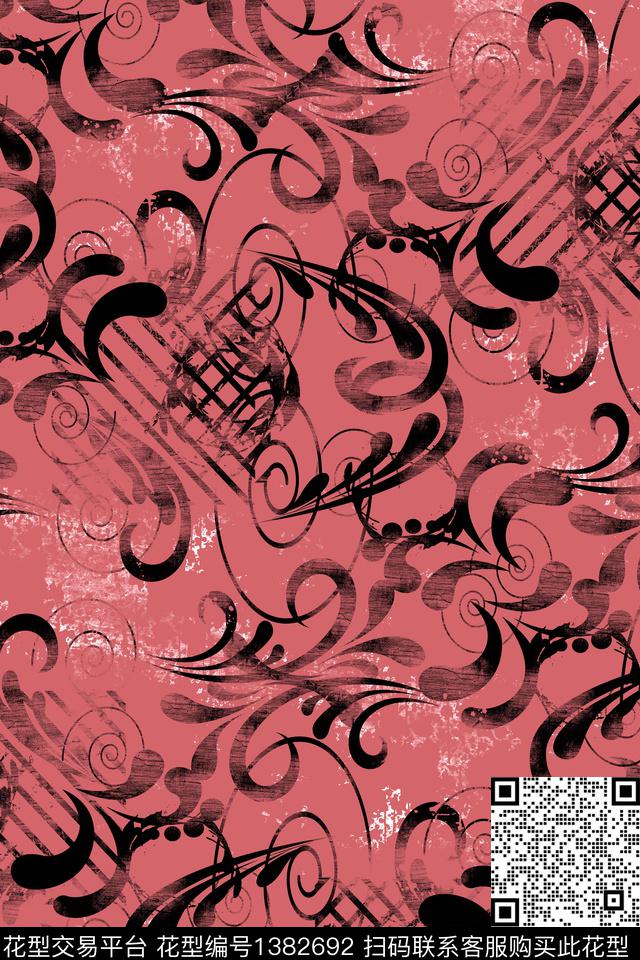 抽象男装家居服户外传统印花华亿平台下载（图片编号: 1382692） - 瓦栏（Walan）