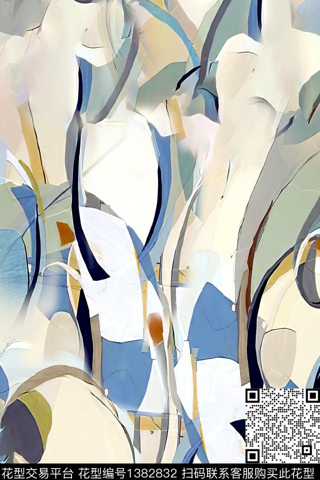 几何肌理大牌风数码印花华亿平台下载（图片编号: 1382832） - 瓦栏（Walan）