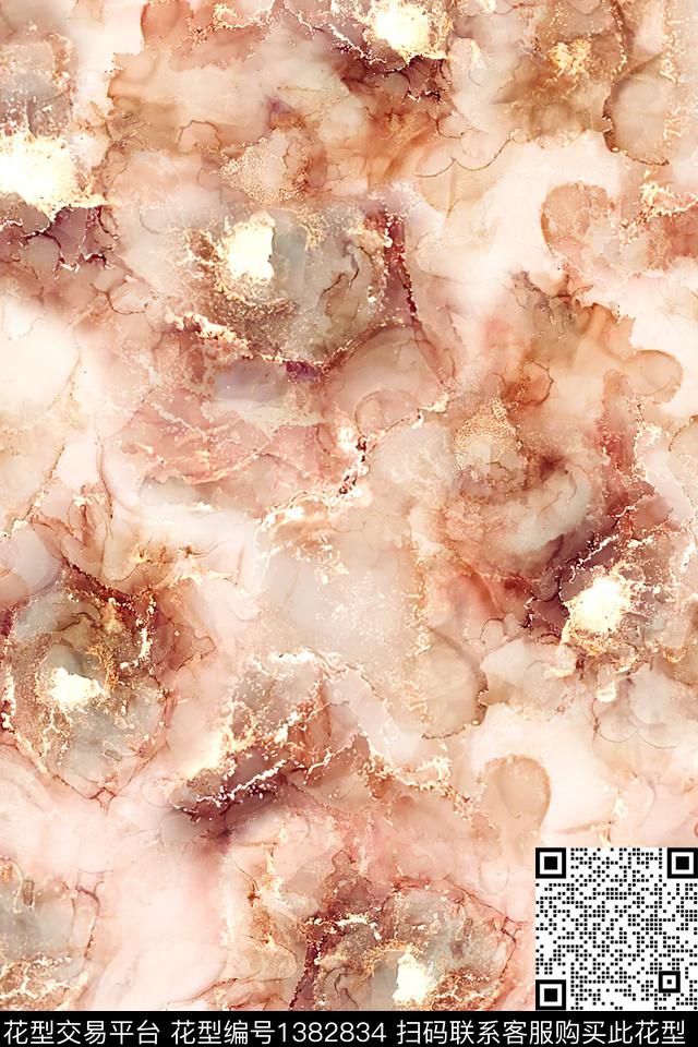 肌理扎染华亿平台大牌风数码印花华亿平台下载（图片编号: 1382834） - 瓦栏（Walan）