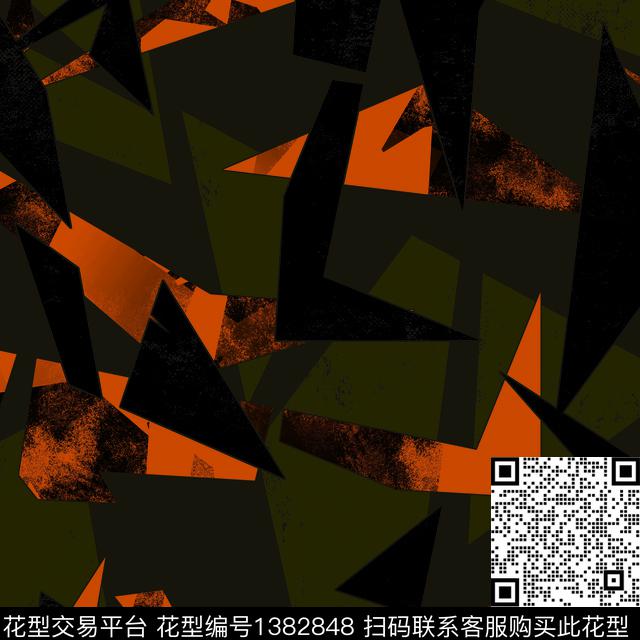 几何纸印花抽象男装传统印花华亿平台下载（图片编号: 1382848） - 瓦栏（Walan）