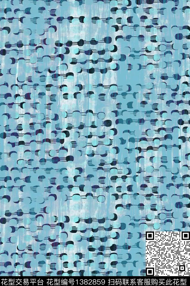 几何大牌风休闲数码印花华亿平台下载（图片编号: 1382859） - 瓦栏（Walan）