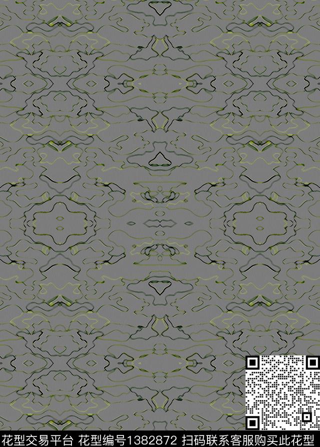 定位花扎染华亿平台迷彩数码印花华亿平台下载（图片编号: 1382872） - 瓦栏（Walan）