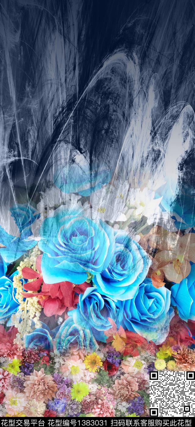 数码华亿平台绿植树叶花卉数码印花华亿平台下载（图片编号: 1383031） - 瓦栏（Walan）