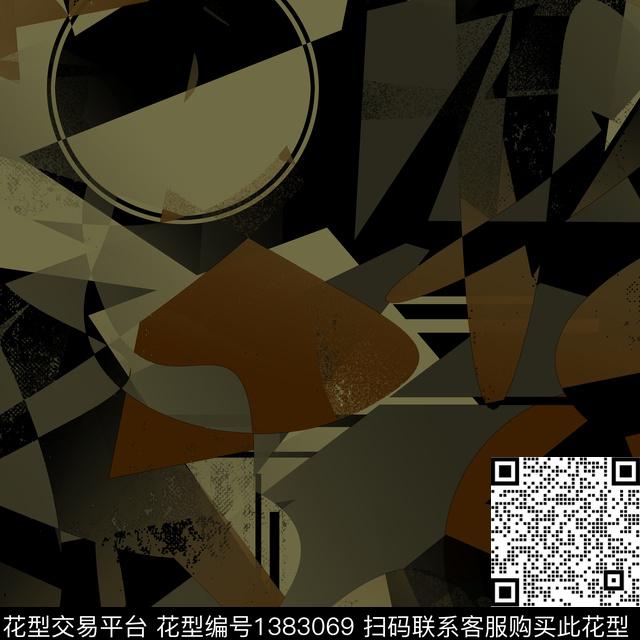 几何抽象男装大牌风传统印花华亿平台下载（图片编号: 1383069） - 瓦栏（Walan）