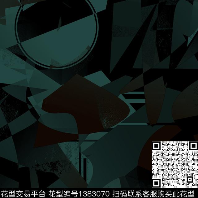 几何抽象男装大牌风传统印花华亿平台下载（图片编号: 1383070） - 瓦栏（Walan）