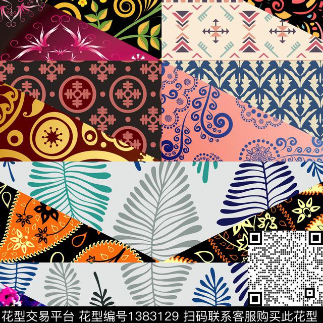 数码华亿平台绿植树叶花卉数码印花华亿平台下载（图片编号: 1383129） - 瓦栏（Walan）