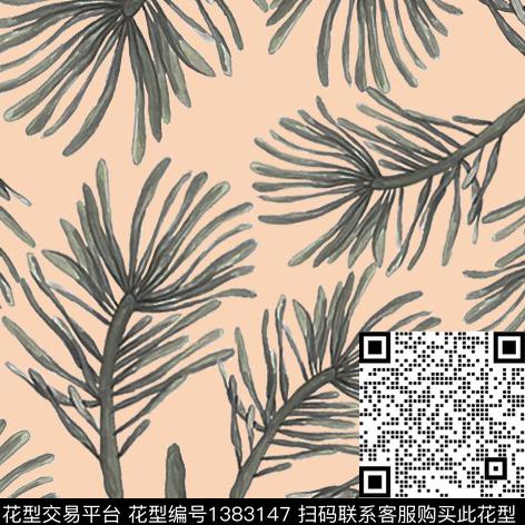定位花绿植树叶大牌风数码印花华亿平台下载（图片编号: 1383147） - 瓦栏（Walan）