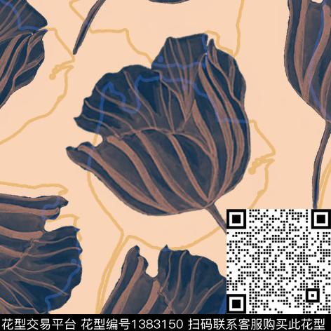 定位花花卉大牌风数码印花华亿平台下载（图片编号: 1383150） - 瓦栏（Walan）