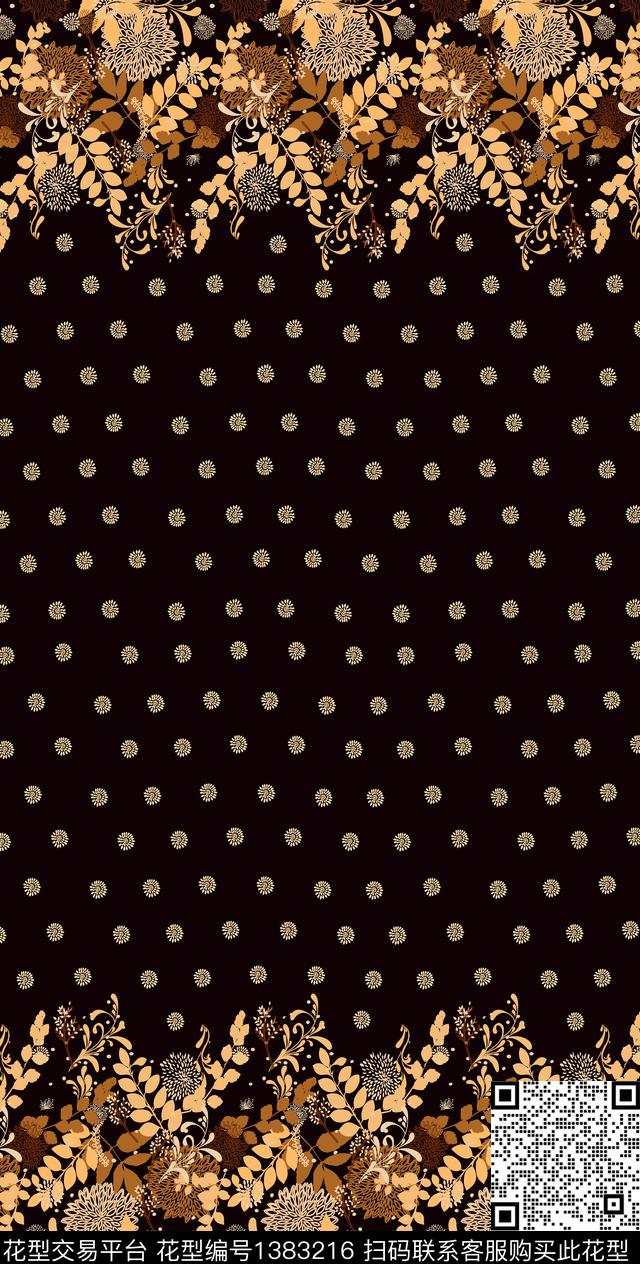 几何定位花民族风传统印花华亿平台下载（图片编号: 1383216） - 瓦栏（Walan）