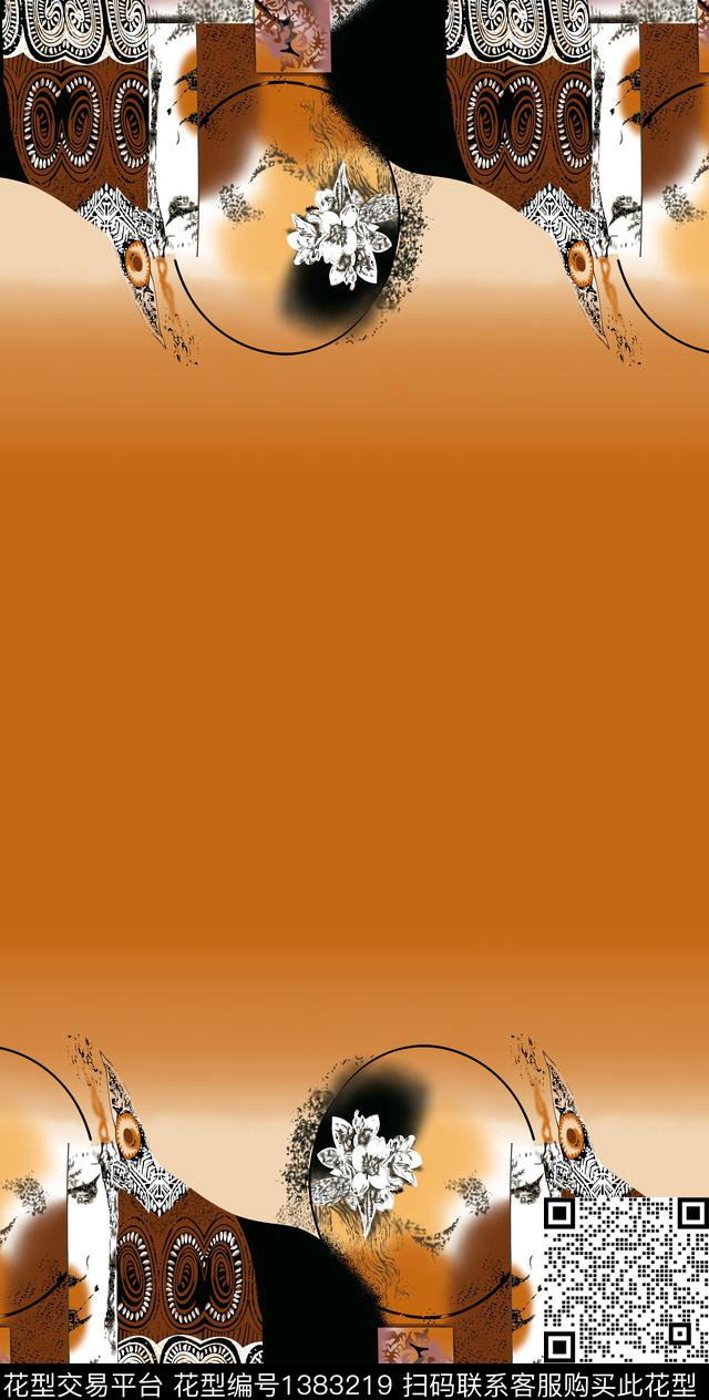 定位花女装定位花民族风数码印花华亿平台下载（图片编号: 1383219） - 瓦栏（Walan）