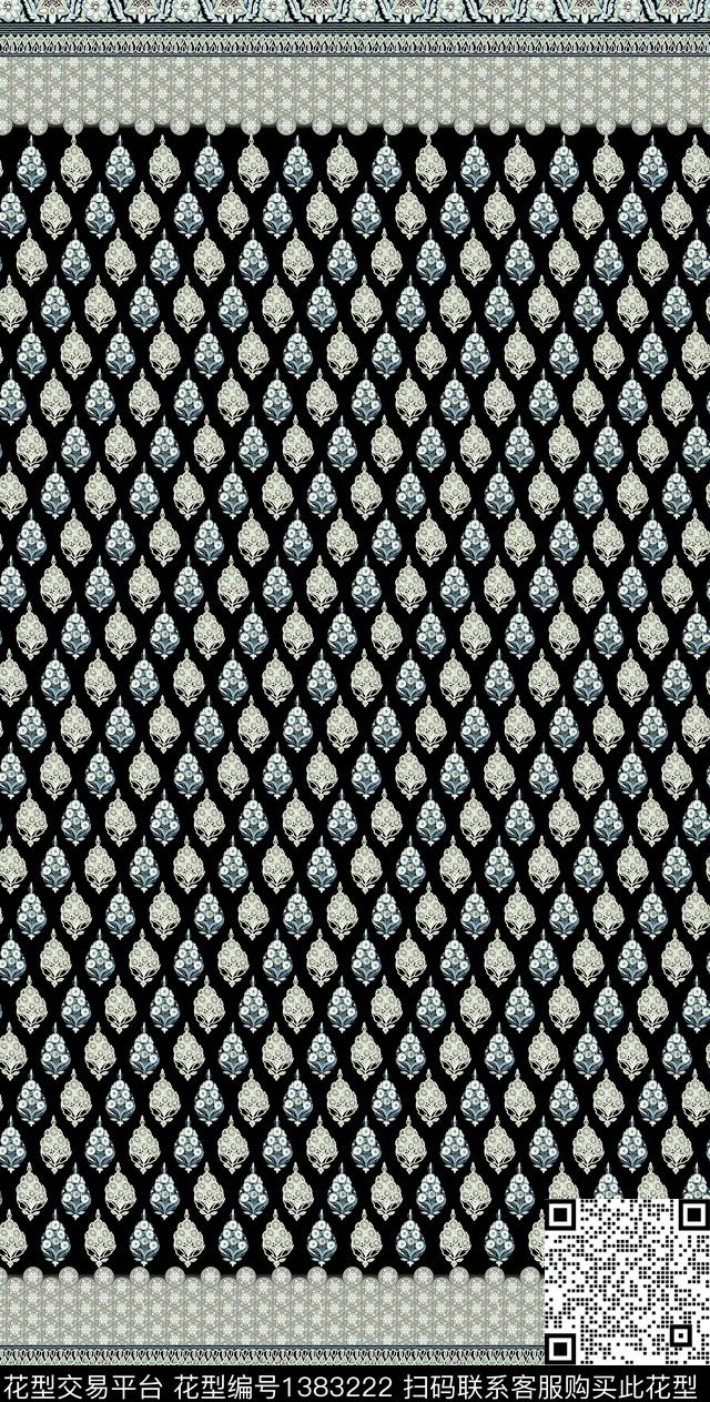 几何定位花女装定位花传统印花华亿平台下载（图片编号: 1383222） - 瓦栏（Walan）