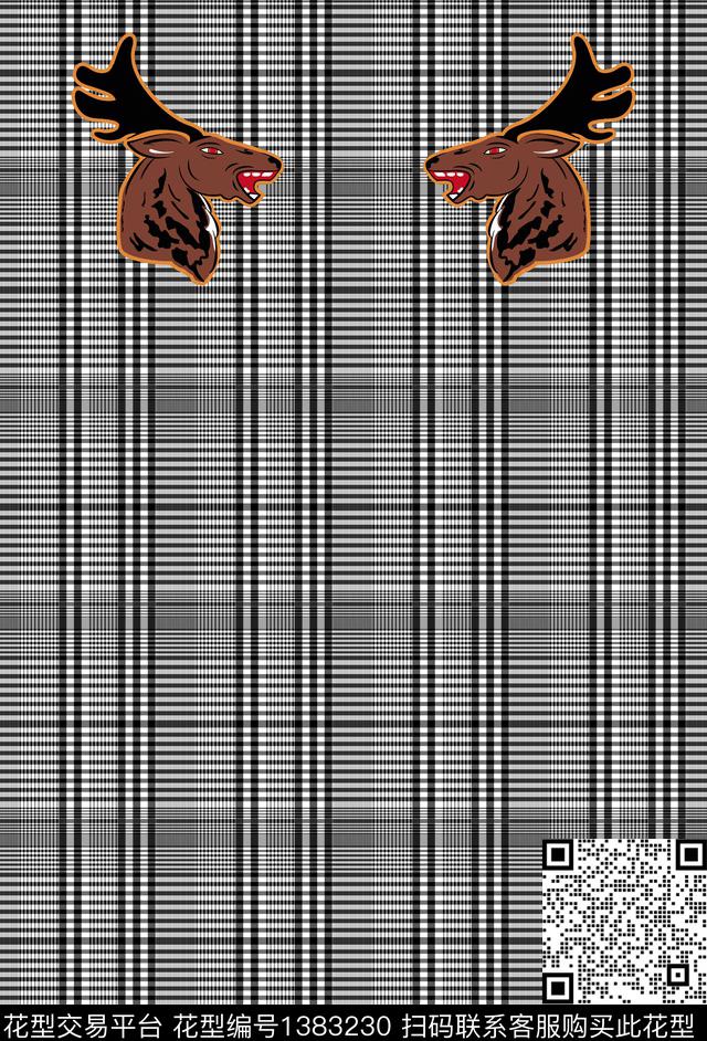 定位花趋势华亿平台格子数码印花华亿平台下载（图片编号: 1383230） - 瓦栏（Walan）