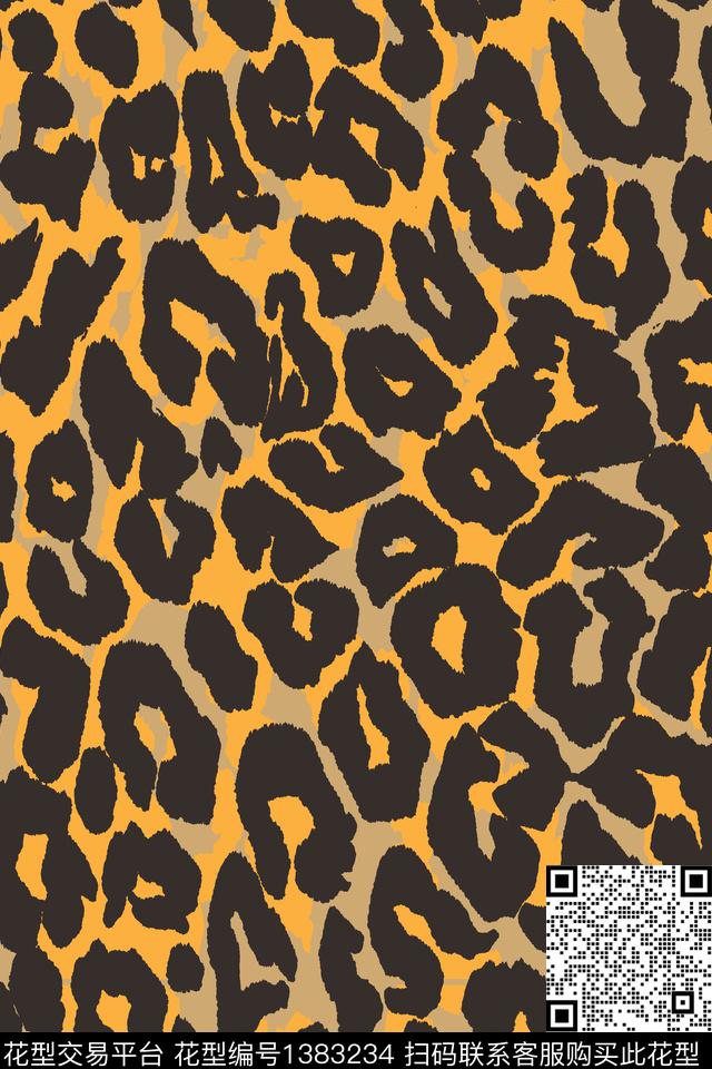 年轻女性豹纹动物纹传统印花华亿平台下载（图片编号: 1383234） - 瓦栏（Walan）