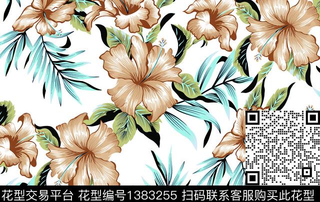 鲜花彩底花卉潮牌传统印花华亿平台下载（图片编号: 1383255） - 瓦栏（Walan）