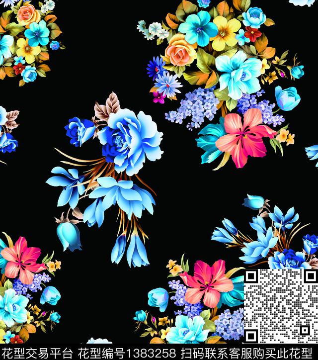 向日葵彩底花卉潮牌数码印花华亿平台下载（图片编号: 1383258） - 瓦栏（Walan）