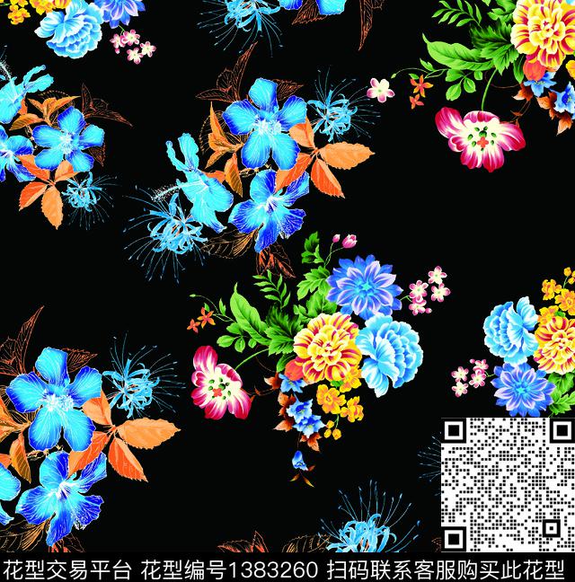 向日葵彩底花卉潮牌数码印花华亿平台下载（图片编号: 1383260） - 瓦栏（Walan）