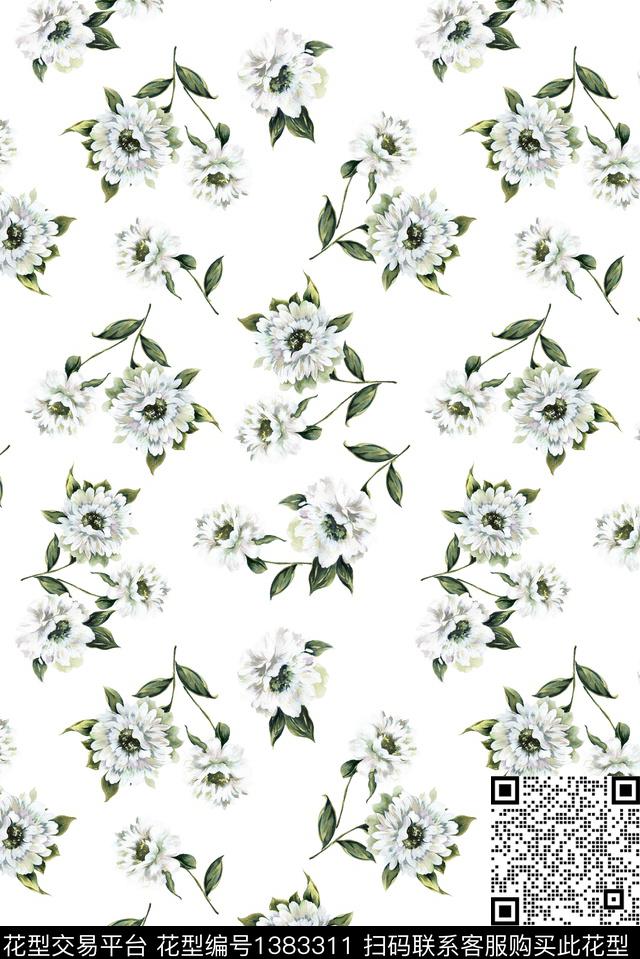花卉休闲小碎花数码印花华亿平台下载（图片编号: 1383311） - 瓦栏（Walan）