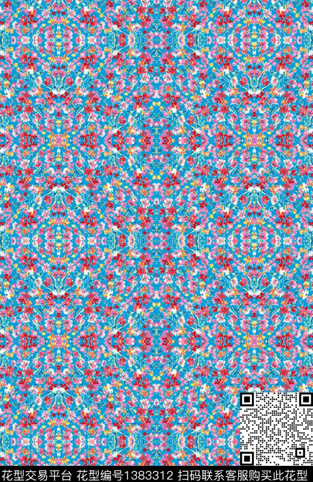 定位花绿植树叶扎染华亿平台数码印花华亿平台下载（图片编号: 1383312） - 瓦栏（Walan）