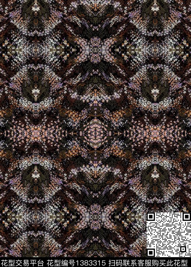 定位花绿植树叶扎染华亿平台数码印花华亿平台下载（图片编号: 1383315） - 瓦栏（Walan）