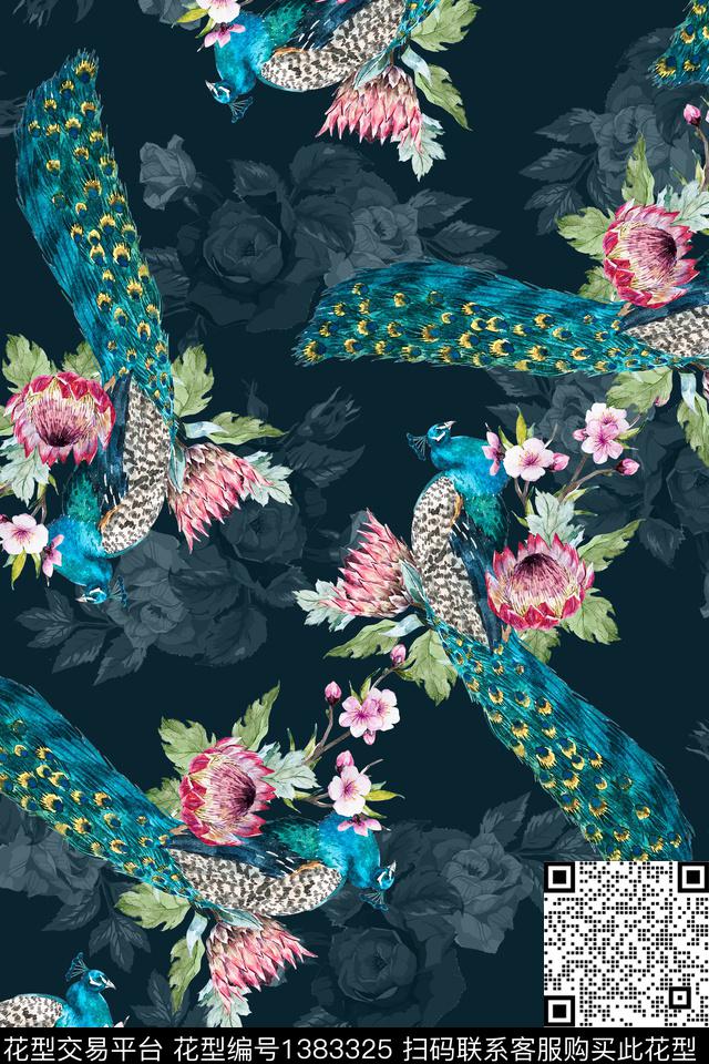 花卉花瓣大牌风数码印花华亿平台下载（图片编号: 1383325） - 瓦栏（Walan）