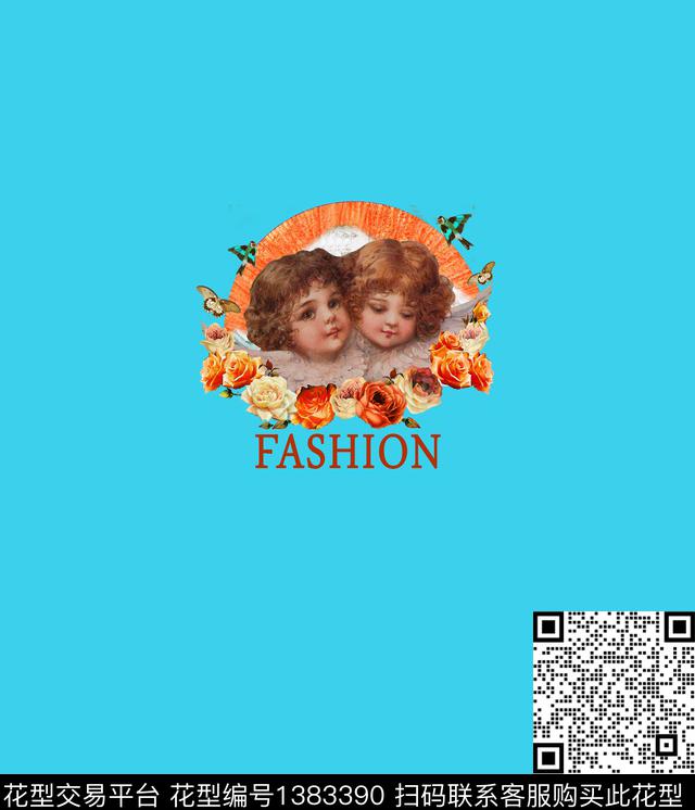 天使定位花油画华亿平台数码印花华亿平台下载（图片编号: 1383390） - 瓦栏（Walan）