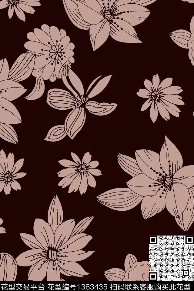 大牌风抽象休闲数码印花华亿平台下载（图片编号: 1383435） - 瓦栏（Walan）