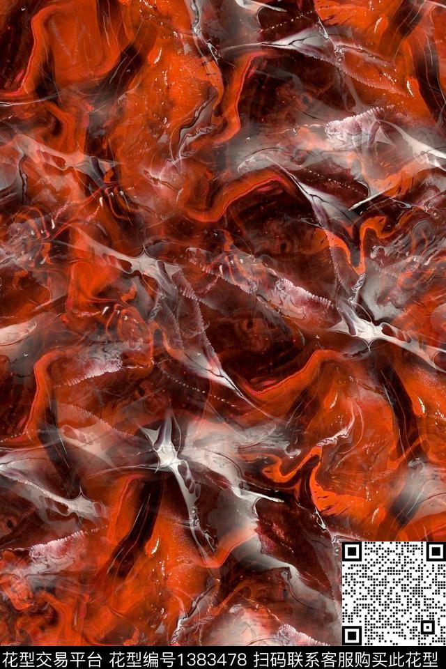 迷彩大牌风抽象数码印花华亿平台下载（图片编号: 1383478） - 瓦栏（Walan）