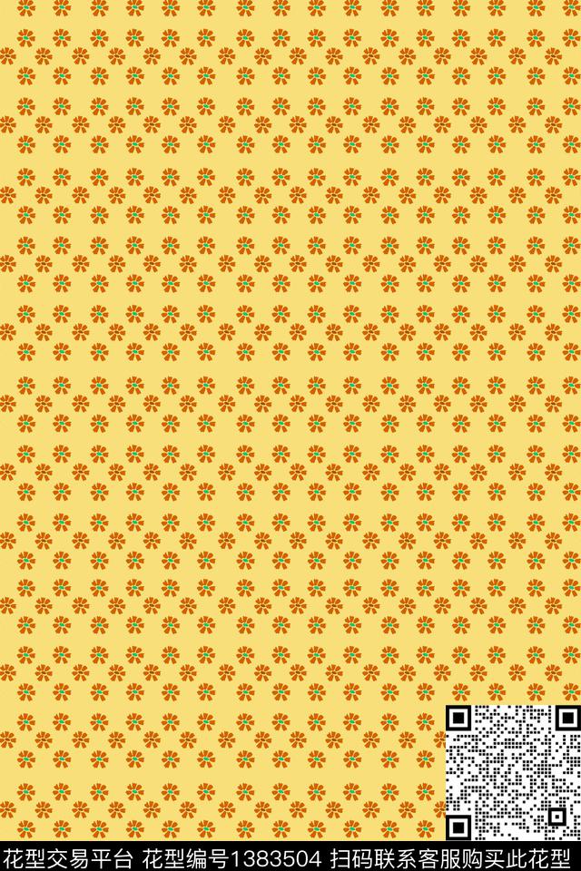 几何花卉小清新素雅传统印花华亿平台下载（图片编号: 1383504） - 瓦栏（Walan）