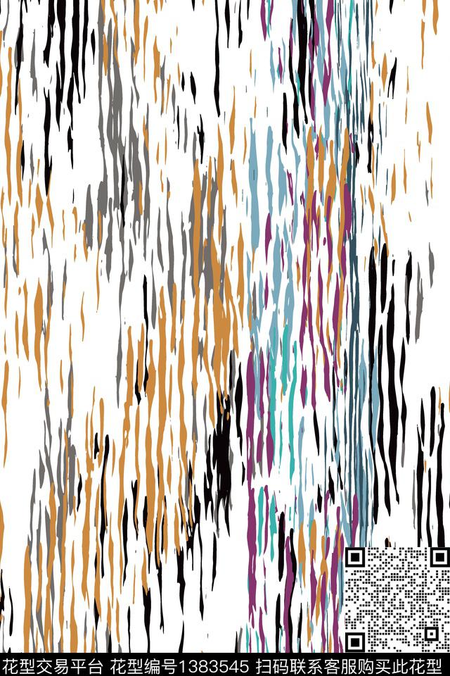 几何笔触抽象传统印花华亿平台下载（图片编号: 1383545） - 瓦栏（Walan）