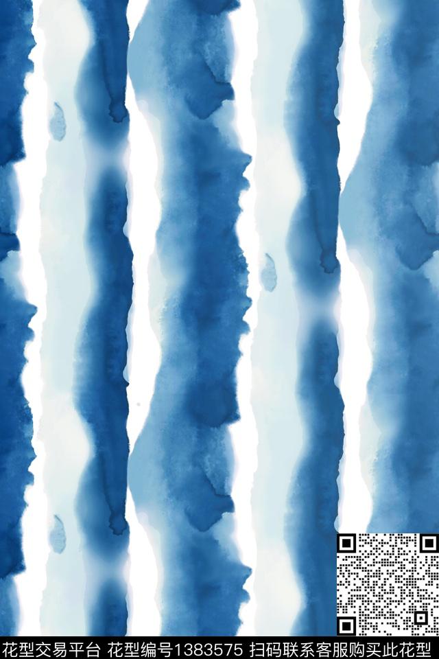 几何水彩线条画数码印花华亿平台下载（图片编号: 1383575） - 瓦栏（Walan）