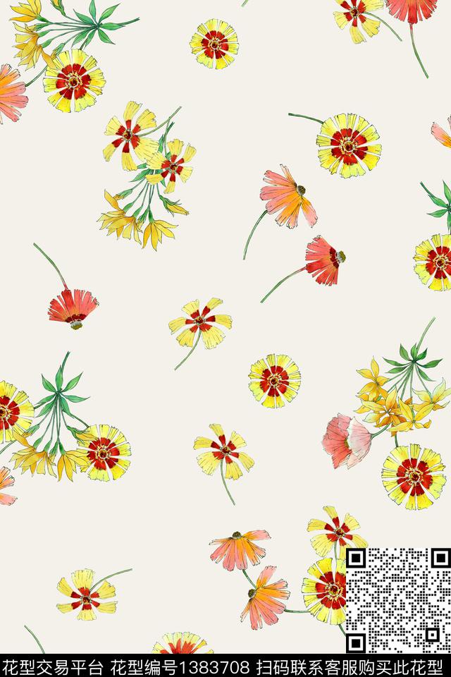 大牌风小清新小碎花数码印花华亿平台下载（图片编号: 1383708） - 瓦栏（Walan）