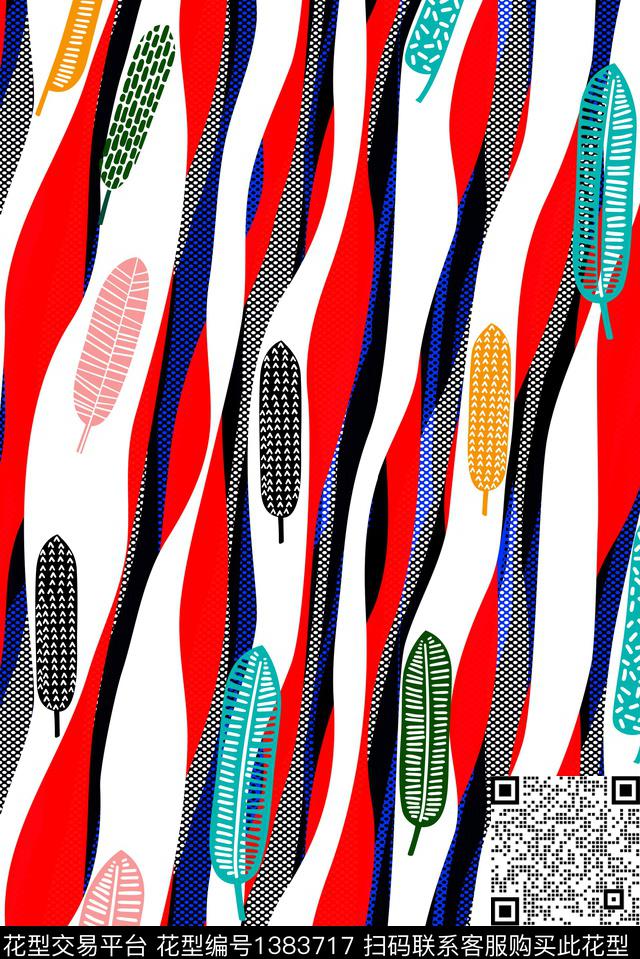趣味休闲风矢量树叶传统印花华亿平台下载（图片编号: 1383717） - 瓦栏（Walan）