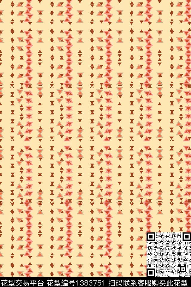 几何小清新三角形传统印花华亿平台下载（图片编号: 1383751） - 瓦栏（Walan）