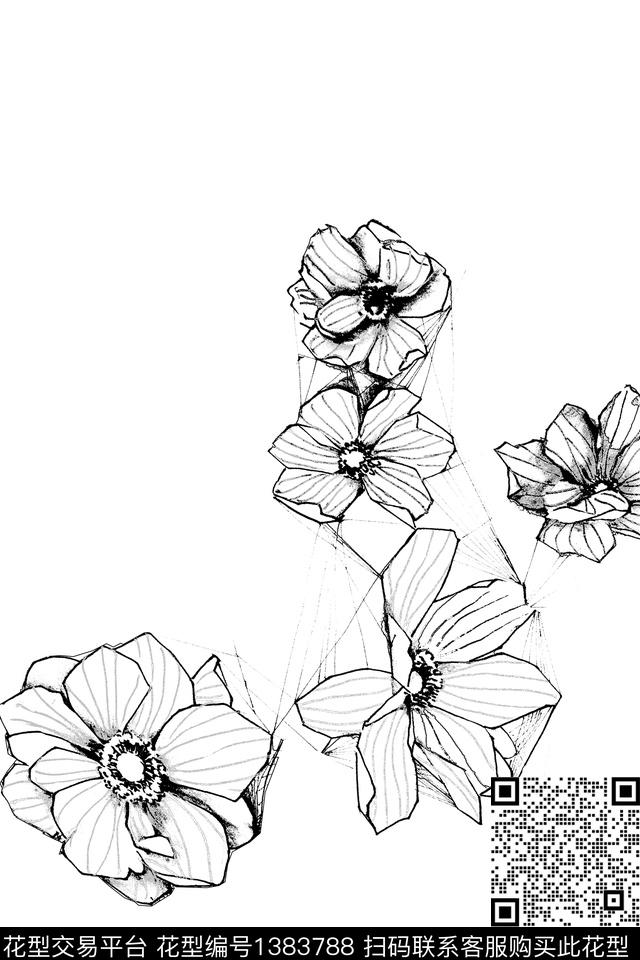 几何花卉大牌风小清新传统印花华亿平台下载（图片编号: 1383788） - 瓦栏（Walan）