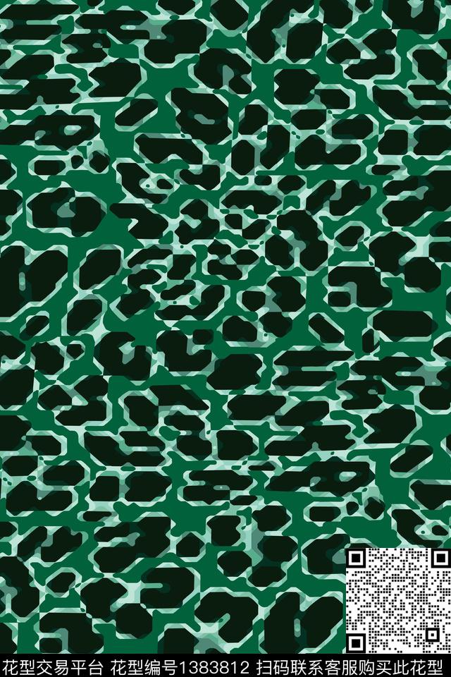 几何动物纹大牌风传统印花华亿平台下载（图片编号: 1383812） - 瓦栏（Walan）