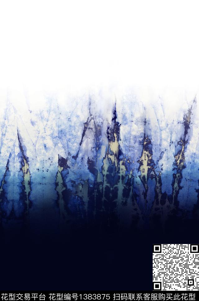 肌理定位花渐变数码印花华亿平台下载（图片编号: 1383875） - 瓦栏（Walan）