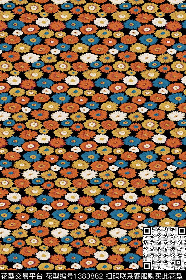 女装花卉大牌风数码印花华亿平台下载（图片编号: 1383882） - 瓦栏（Walan）